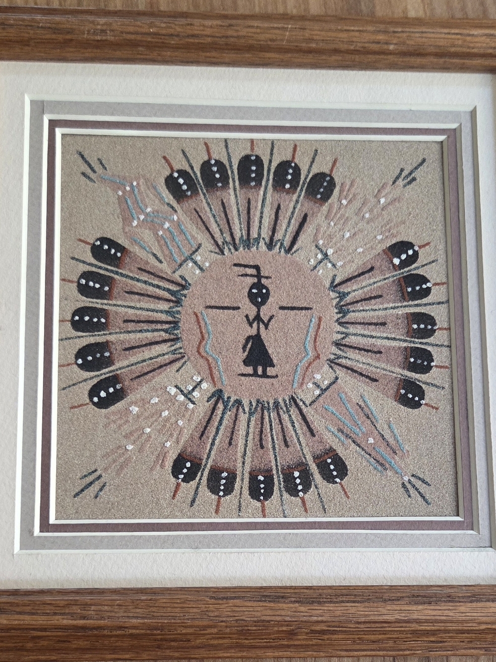 Native American Navajo Sand Paintings. Signed.